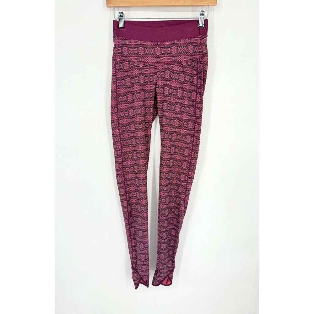 Capezio‎ Studio Active Dance Ballet Active Leggings Size XS Womens Pink Aztec